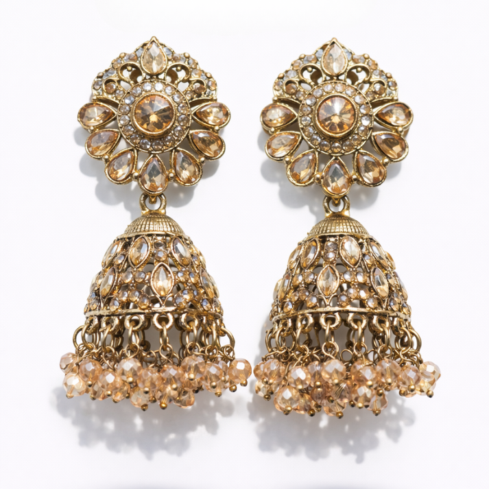 Luxiae Zariya Royal Jhumka Earrings